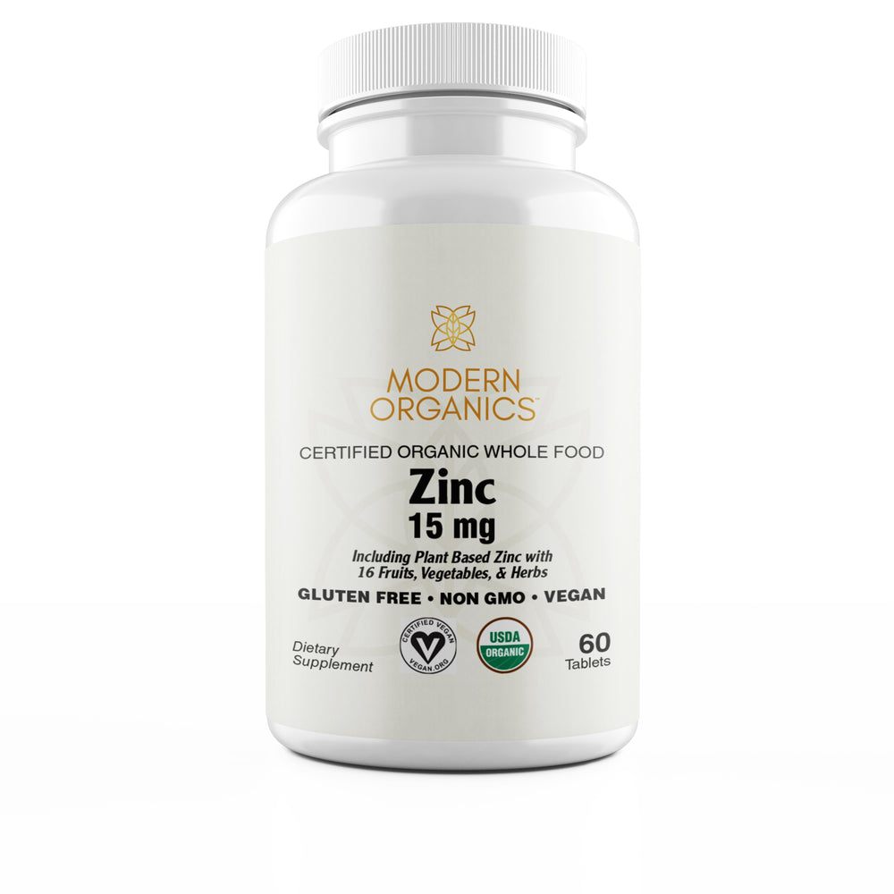 Certified Organic Whole Food Zinc 15 mg